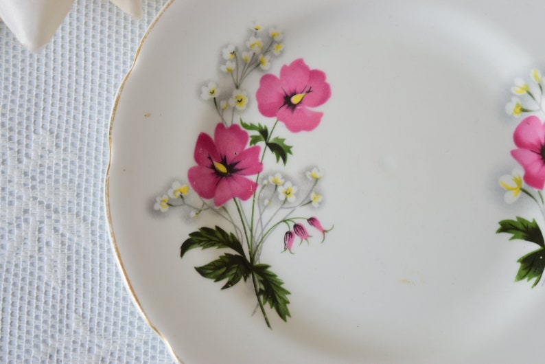 Floral Cake Plate c 1950 s Replacement China Vintage Royal Grafton Housewarming Gift Orphan Plate Birthday Gift Vintage China Plate