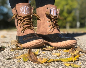 monogrammed duck boots wholesale