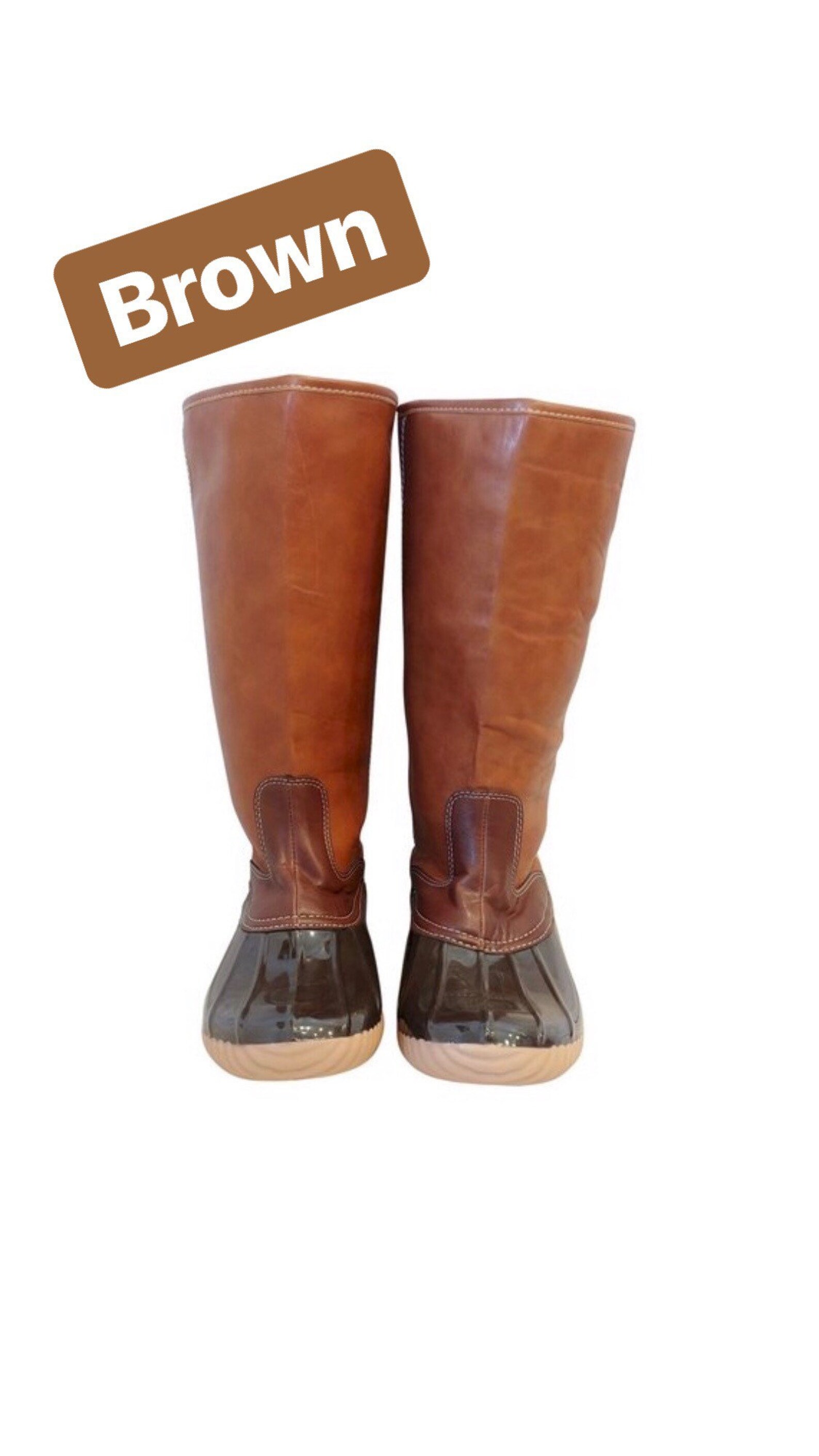 Monogrammed Duck Boots Monogram Duck Boots Duck Boots Tall Etsy