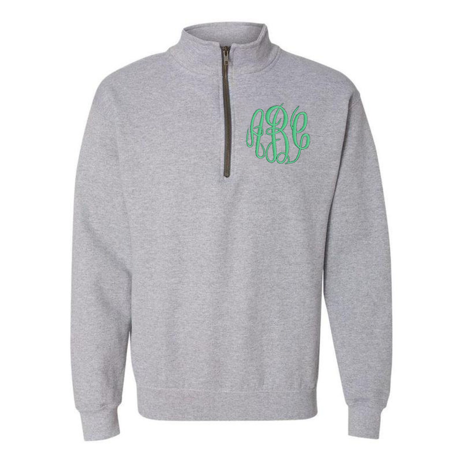 Monogrammed Sweatshirt Quarterzip Monogram Quarter Zip | Etsy