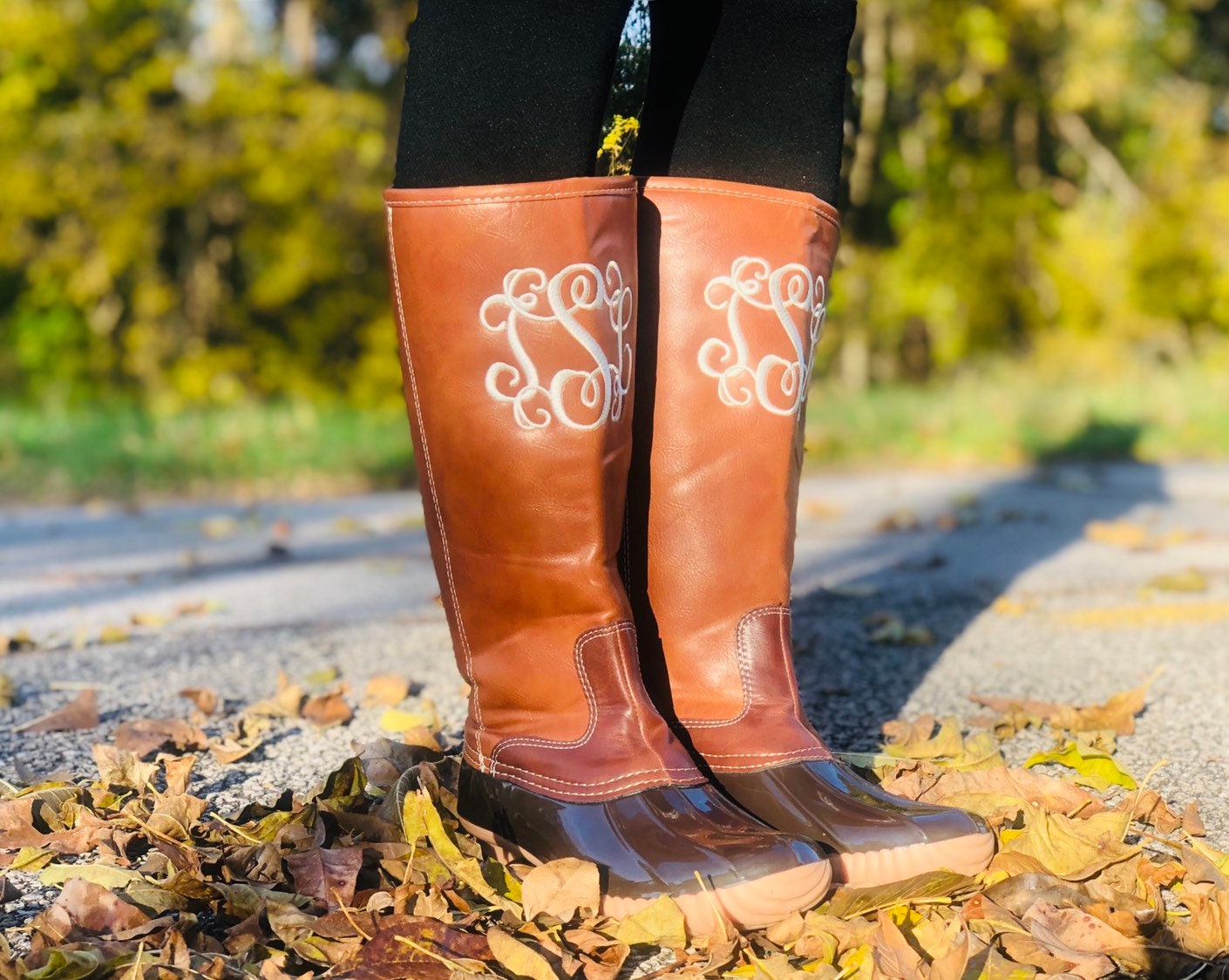Monogrammed Duck Boots Monogram Duck Boots Duck Boots Tall Etsy UK