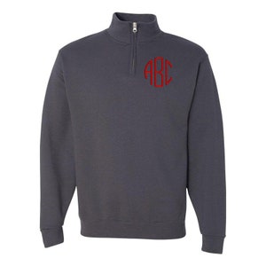 Monogrammed Sweatshirt Quarterzip Monogram Quarter Zip - Etsy