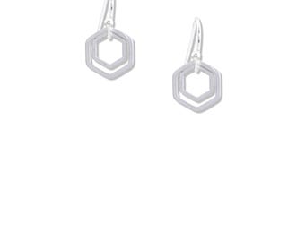 Le Contour" Silver Tiny Hoop Mixed Metal Earrings