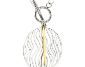 Waterproof "Imperméable" Waterproof Mixed Metal Swirl Necklace