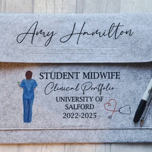 Fully personalised Large A4 Folder for nurses, midwives, medical students etc