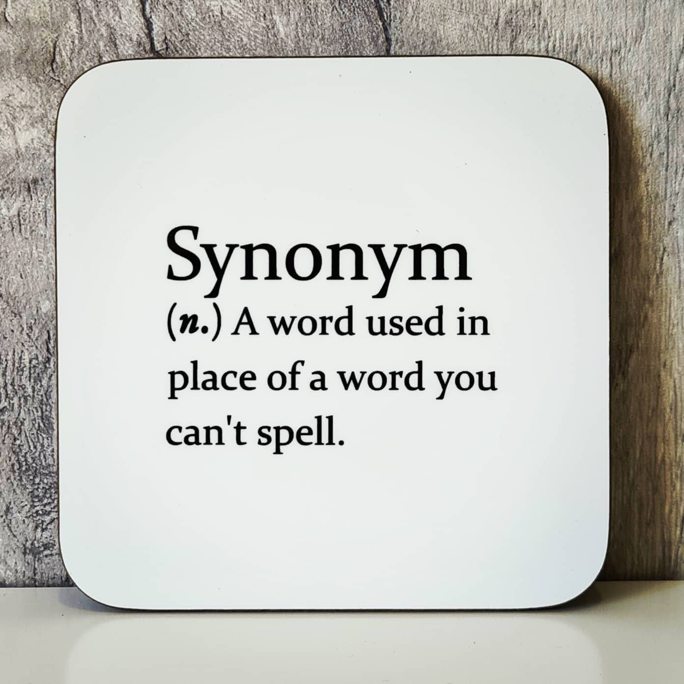 Sarcastic 'synonym' Dictionary Definition Coaster - Etsy Sarcastic 'synonym' Dictionary Definition Coaster - Etsy