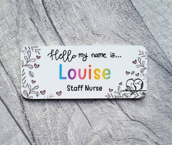 Lovebird Name Badge, Nurse, Doctor, Student, Midwife, Hospital -  Norway