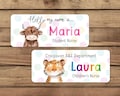 Cute animal Polka dot Name badge, nurse, doctor, student, midwife, hospital
