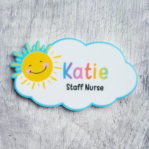 Sunshine Name badge, nurse, doctor, student, midwife, hospital