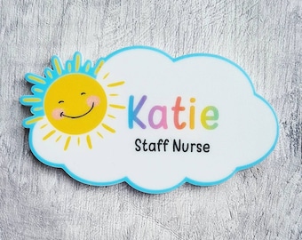 Sunshine-naambadge, verpleegkundige, arts, student, verloskundige, ziekenhuis