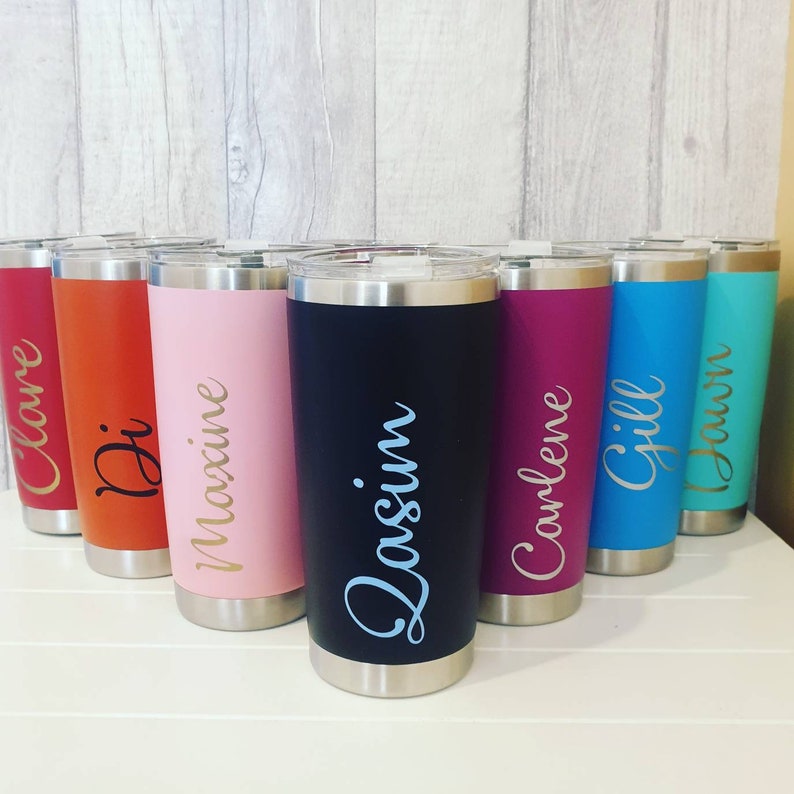 Personalised travel mug custom double walled thermal drinks Etsy