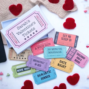 Entradas personalizadas para una cita nocturna, regalo de San Valentín, ficha para el día de San Valentín, día de la madre
