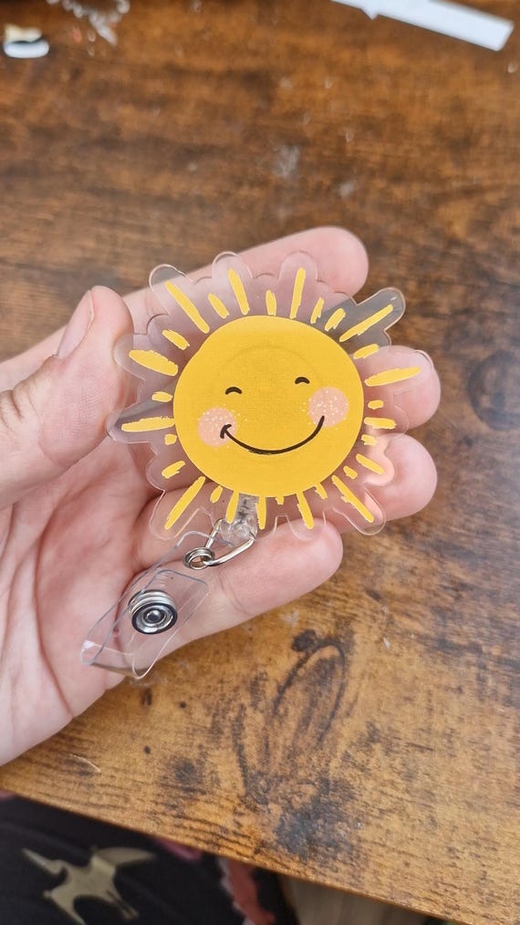 Sunshine retractable badge reel, Nurse, Student Nurse, Doctor