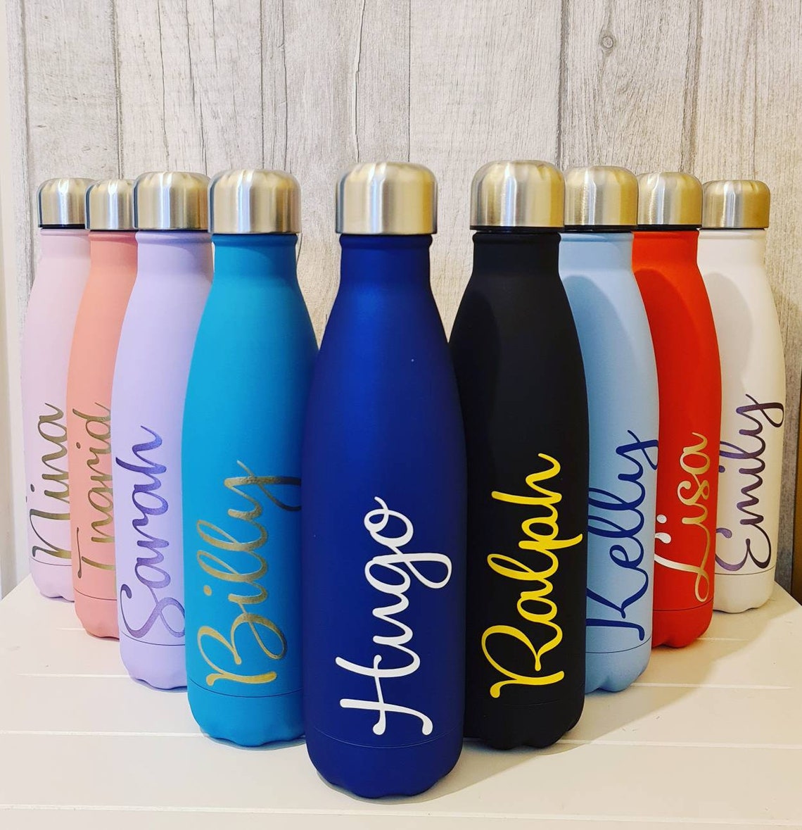 Personalised Water Bottle Custom Double Walled Thermal Drinks Etsy personalised-water-bottle-custom-double-walled-thermal-drinks-etsy