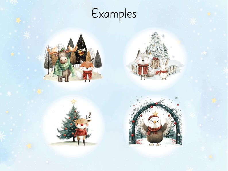 Fully Personalised Woodland Snow Filled Glass Ornament, Build Your Own