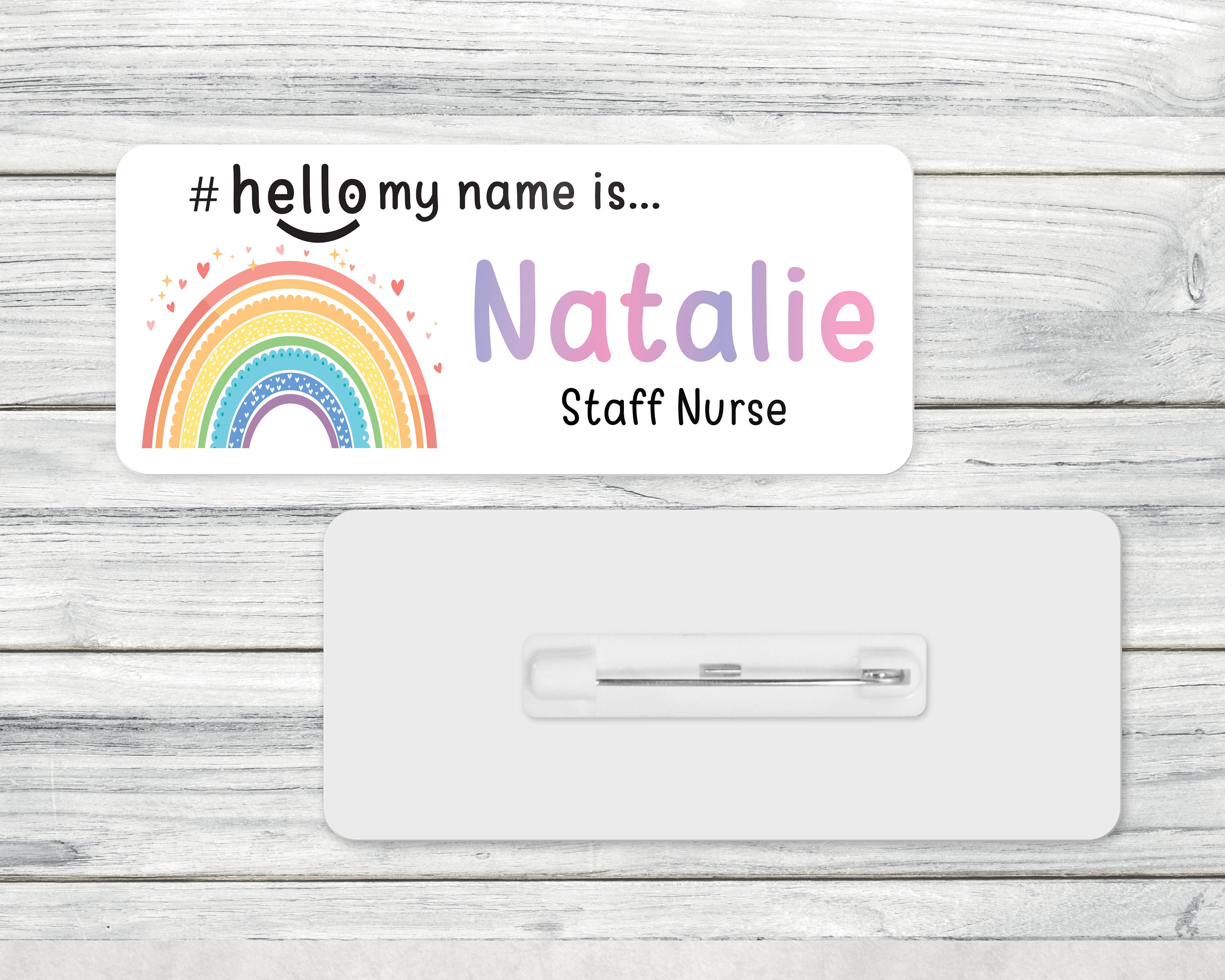 Engraved Hello my name is badges Student Nurse Health Care Assistant Hospital 