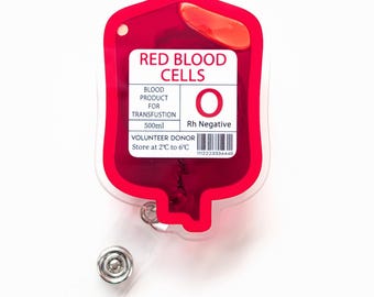 Blood bag badge reel, IV bag badge reel, novelty nurse doctor gift, student nurse (out of stock)