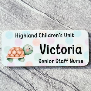 Polka dot name badge, nurse, doctor, student, midwife, hospital image 3