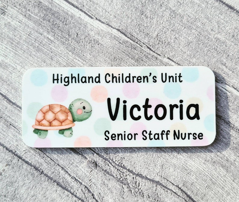 Polka dot name badge, nurse, doctor, student, midwife, hospital image 3