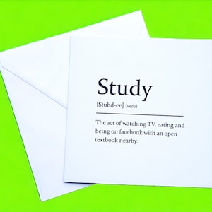 Studieren Sie sarkastische Definition Grußkarte, Geburtstagskarte, Freundkarte