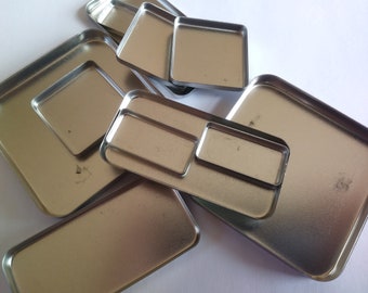 Loose Metal Palette Pans for Watercolours or Cosmetics | Medium, Large, Very Large | Scratched