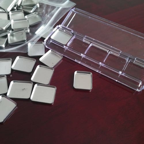 Empty Clear and Transparent Plastic Acrylic Palette with 5 Pans for Paint or Cosmetics Make-Up Powder