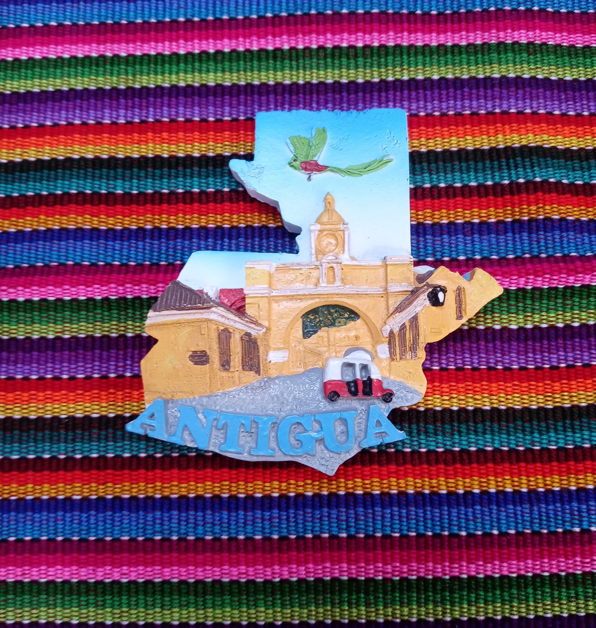 Magnete Frigorifero 3D Guatemala - Souvenir Turistico In Resina Fatta A Mano, Decorazione Casa