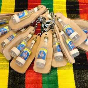 Guatemala Guatemalan Keychain Souvenir Leather Aguardiente Quetzalteca Especial Bottle  Llavero (Free Shipping)