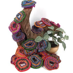 Set of 3 Guatemalan Scrunchies Handmade Fabric Hair Ties Guatemalan Souvenir (FREE SHIPPING)