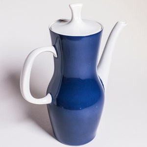 Elegant Vintage Cobalt Blue Coffee Pot – Thomas Germany 1950s/1960s Inspired Midcentury Elegance, German Design Tea Time Serving Mid-Century