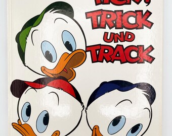 Vintage Disney Carl Barks Stories: Wir, Tick, Trick und Track. 1980s Reprint, German Edition, Large Format Comic Book, Collectible