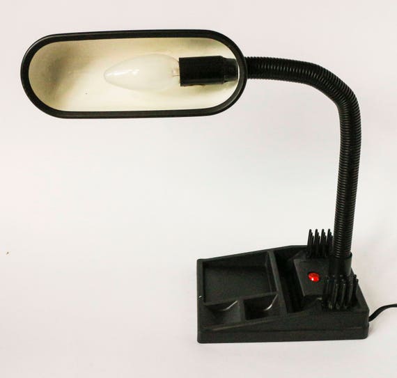 Vintage 80s Office Desk Lamp With Pen Holders And Smart Etsy