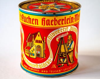 Vintage Haeberlein-metzger Nurnberg Biscuit Tin - Etsy