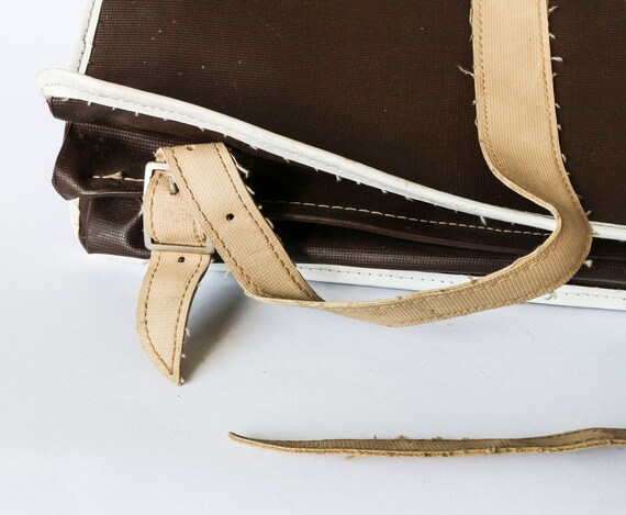 School bag Delta - Vintage 70s 80s brown and beig… - image 7