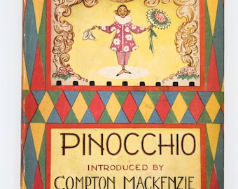 Vintage Book Classic “Pinocchio” by Carlo Collodi – 1955 Collins Edition, Beautiful Illustrated, Foreword by Compton MacKenzie, Midcentury