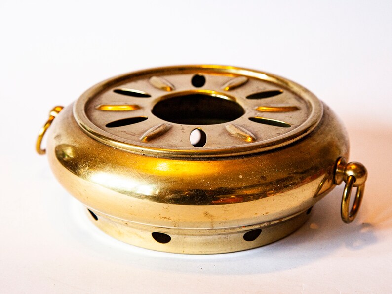 Vintage Teapot Warmer Brass Design With Sun Beams Pattern Etsy