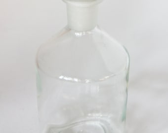 Pharmacist Bottle Thick Glass 250 ml Glass Plug Lid Apothecary Chemist Flask