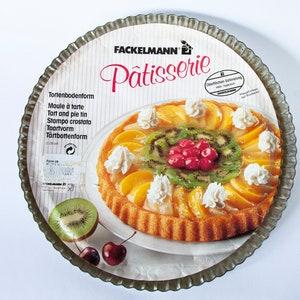 Zabytkowa forma do pieczenia ciast, tart, ciast, pasztetów - blacha do pieczenia z lat 90-tych niemieckiego producenta Fackelmann z oryginalną wkładką