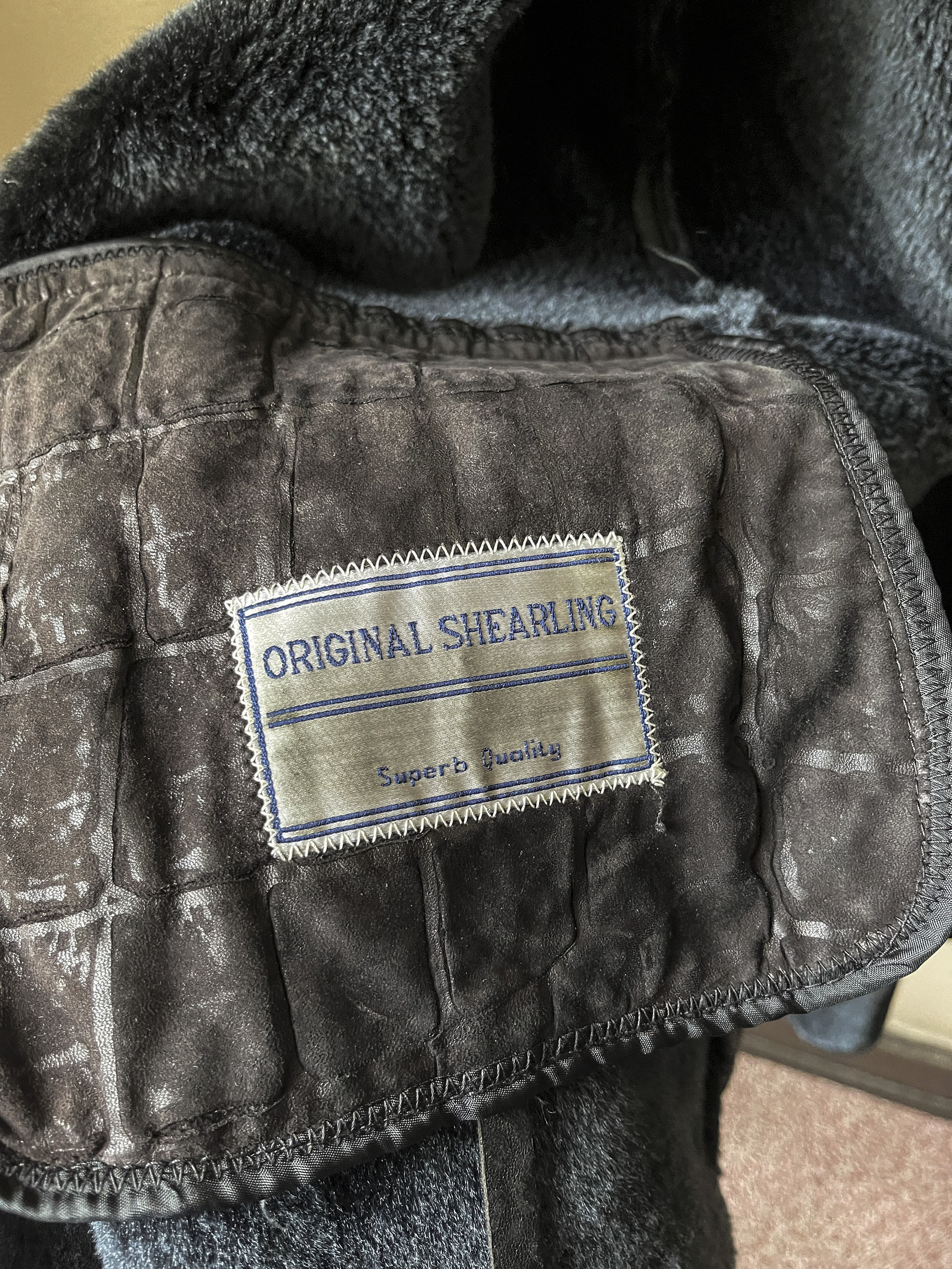 Black Shearling Leather Jacket, Men's Coat Lamb Hide and Fur Black Shearling Leather Jacket, Men's Coat Lamb Hide and Fur