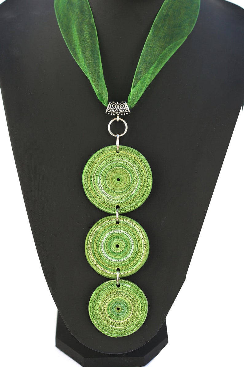 Polymer Clay Necklace Handmade Jewelry Modern Geometric Etsy