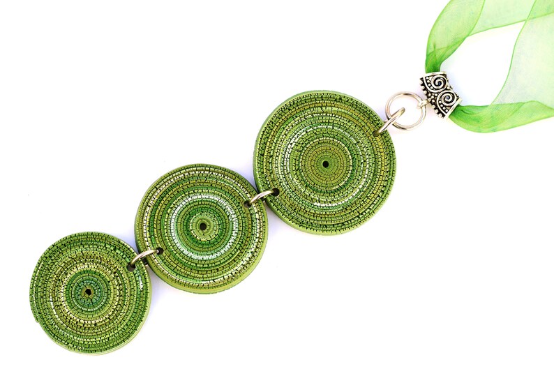 Polymer Clay Necklace Handmade Jewelry Modern Geometric Etsy