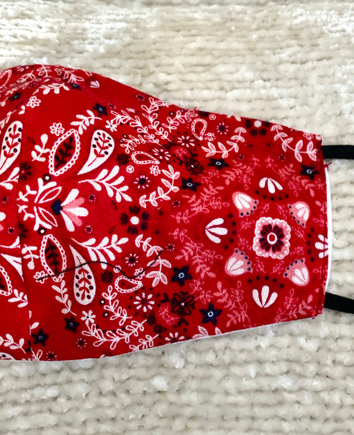Handmade Bandana Pattern Face Mask Etsy