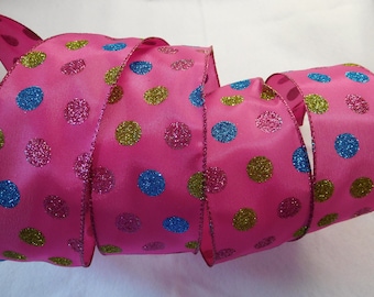 VATIN Christmas Ribbon Sheer Organza Wired Ribbon 1-1/2 inch 25 Yards (  75Ft ) -Light Pink/Baby Pink ,Perfect for Making Bows an