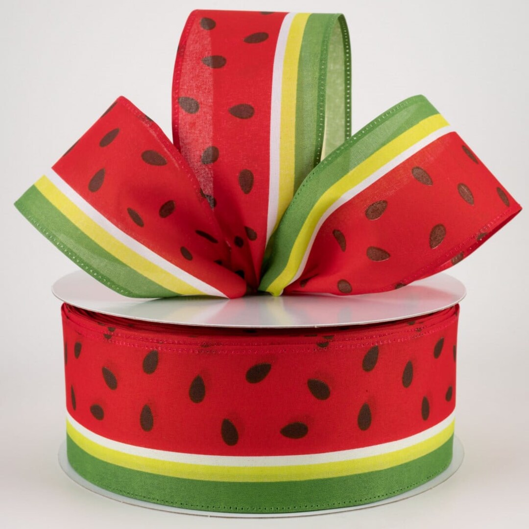 5 Yard Lot Wired Ribbon Watermelon Summer Cute 2 1/2