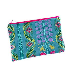Floral Makeup Zippered Pouch, Travel Pouch, Pencil Case, Purse Organizer, Makeup Bag, Travel Bag