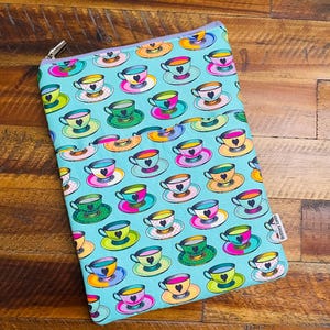 Padded Book Sleeve, Padded iPad Sleeve,  Zippered Tablet Case, iPad Case, Kindle Case, Kindle Sleeve, Book Pouch, Tablet Case, Tablet Sleeve