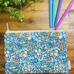 Rifle Paper Co Floral Zippered Pouch, Travel Pouch, Pencil Case, Purse Organizer, Makeup Bag, Travel Bag