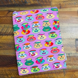 Padded Book Sleeve, Padded iPad Sleeve,  Zippered Tablet Case, iPad Case, Kindle Case, Kindle Sleeve, Book Pouch, Tablet Case, Tablet Sleeve
