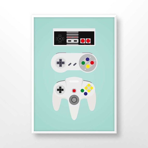 Nintendo Controller Print Game Poster Image 0