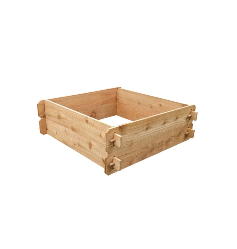 3X3 Cedar Garden Bed Kit – Elevated Planter for Vegetables, Flowers & Herbs | Handcrafted USA Gardening Box | Tool-Free Outdoor DIY Gift image 3